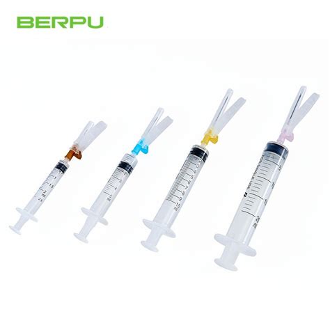 Berpu Ml Medical Disposable Luer Lock Syringe With Safety Needle For