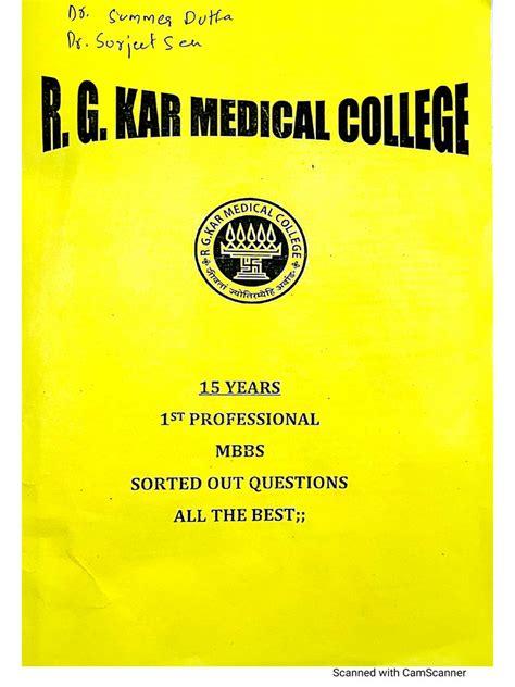 R. G. Kar Medical College - 15 Years 1st Professional Mbbs Sorted Out ...