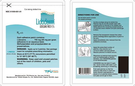 Lidoderm® Lidocaine Patch 5