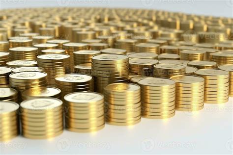 Many Gold Coins Are Arranged In A Circle Generative Ai 30598184 Stock