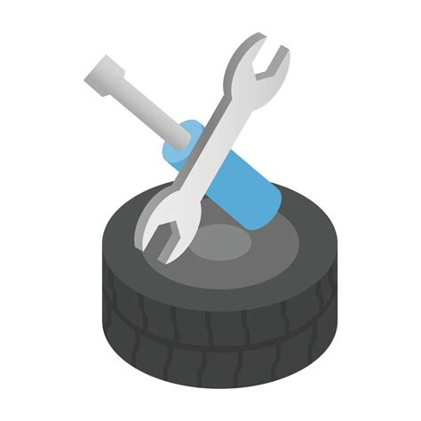 Repair Wheels Isometric D Icon Vector Art At Vecteezy