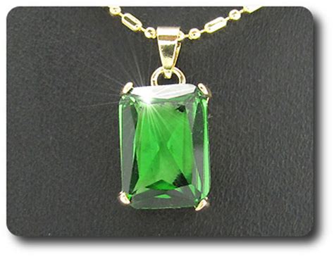 14 mm Green Emerald Pendant