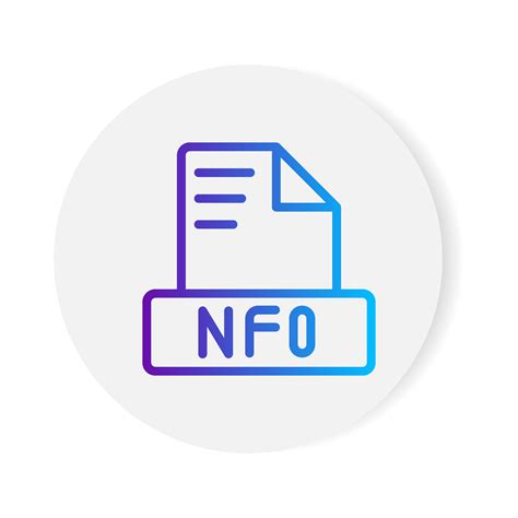 Nfo document format file icon. with gradient outlines. 48095575 Vector ...