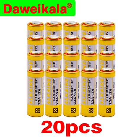 Daweikala New 20pcs Lot 23a12v Battery Small Battery 23a 12v 21 23 A23