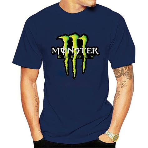 Футболка Monster Energy, размер 44, цвет темно-синий, 100%Хлопок ...