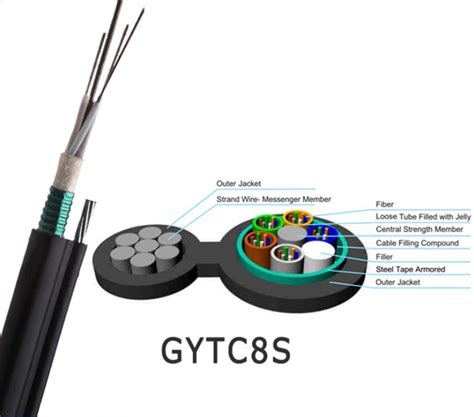 Outdoor Self Supporting Aerial Fig 8 Fiber Optic Cable FTTH Gyxtc8s 4 6