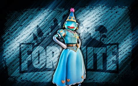 Download Princess Felicity Fish Fortnite 4k Blue Diagonal Background