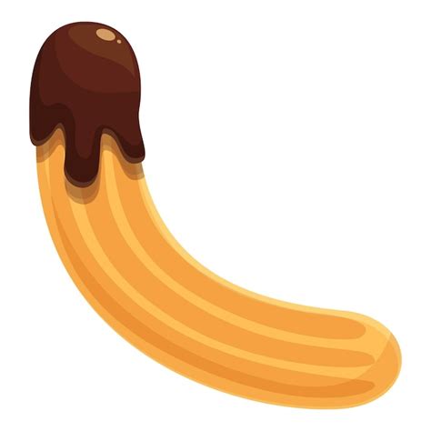 Delicioso churro icono dibujos animados vector comida española pastel