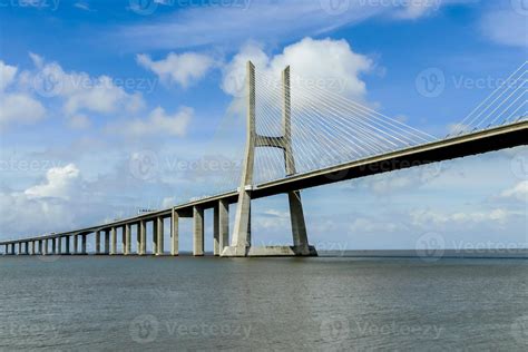 Bridge in Lisbon, Portugal 21889180 Stock Photo at Vecteezy