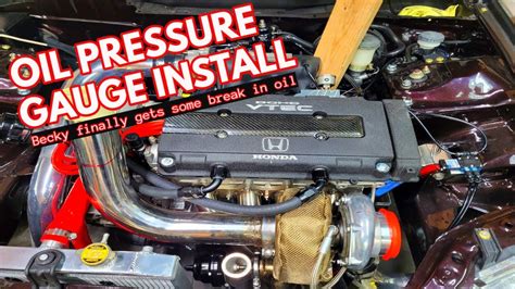 Oil Pressure Gauge Install YouTube