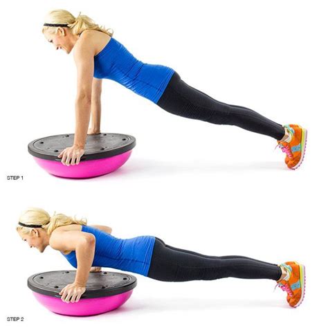 Bosu Push Up Turn A Bosu Ball Over So That The Half Ball Portion Is