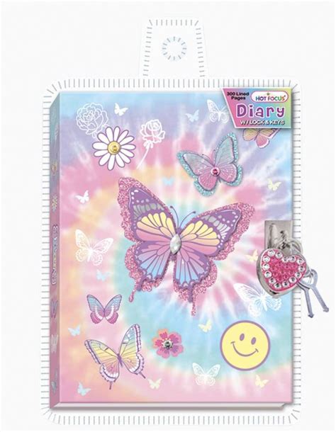 Hot Focus Butterfly Diary With Lock And Keys Diary With Lock Cute Spiral Notebooks Cute Diary