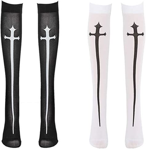 Amazon Amosfun 2 Pairs Halloween Knee High Stockings Cosplay