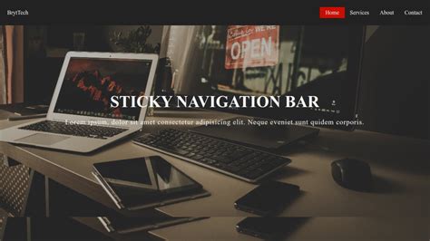 Create A Sticky Navigation Bar On Scroll With Html Css Javascript