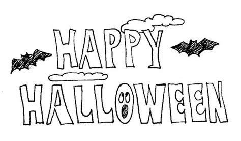 Carteles De Happy Halloween Para Imprimir Y Pintar Colorear Imágenes