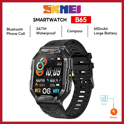 Jual Skmei B Smartwatch Pria Jam Tangan Smartwatch Anti Air Atm Hd