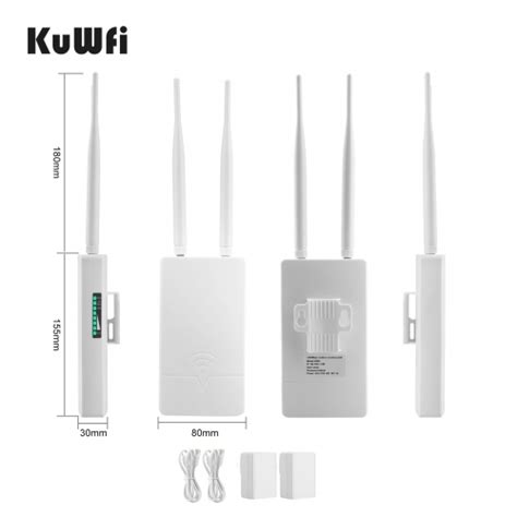 Kuwfi Ip Wireless Access Point V Dbi Poe Wifi Repeater Mbps