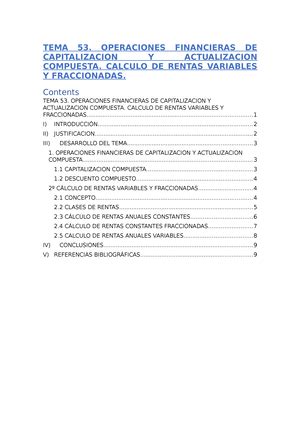 TEMA 52 Mates FRAS CAP Simple TEMA 52 OPERACIONES FINANCIERAS DE