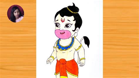 How To Draw Bal Hanuman Step By Step Cute Bal Hanuman Drawing