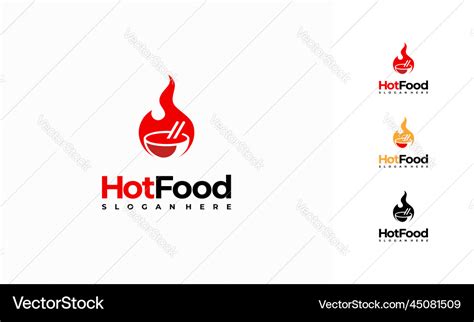 Hot Food Logo Designs Concept Bbq Logo Template Vector Image