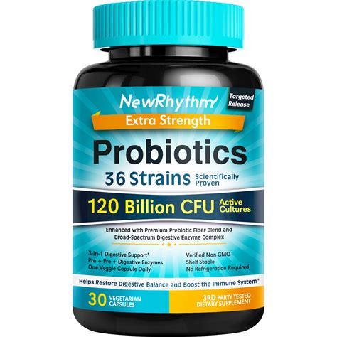 Newrhythm Extra Strength Probiotics 120 Billion Cfu 30 Capsules