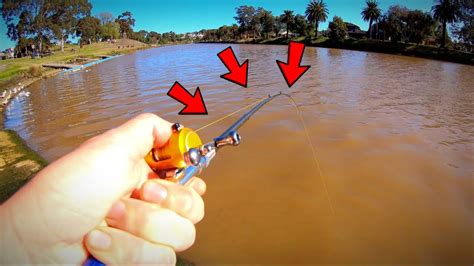 World S Smallest Fishing Rod Catches BIG FISH YouTube