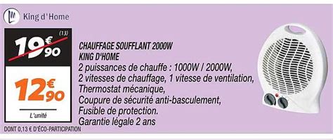 Promo Chauffage Soufflant W King D Home Chez Netto Icatalogue Fr