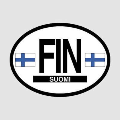 Finland Country Flag Oval Decal MadAboutBadges