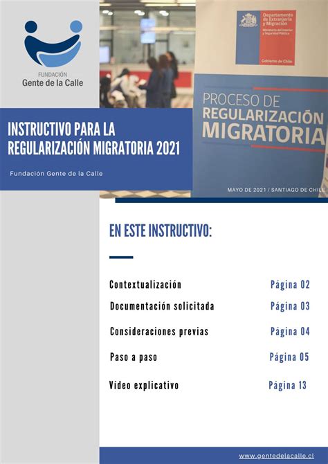 Instructivo Para La Regularizaci N Migratoria By Fundaci N Gente