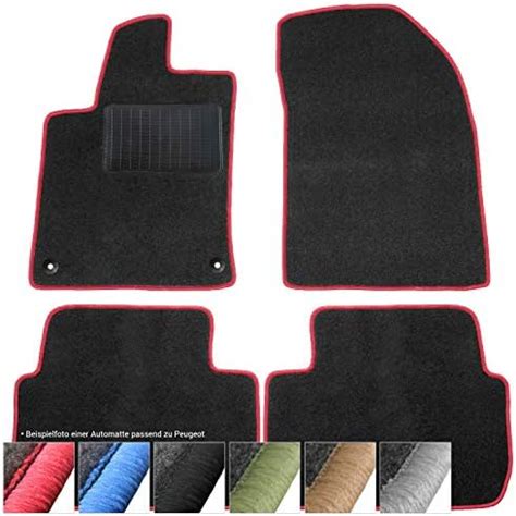 Moto Moltico Fu Matten Auto Velours Autoteppiche Schwarz Automatten Set