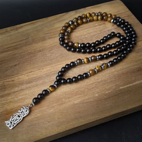 Me1782 Onyx Tiger eye Necklace Mecal Men Accessories توصيل مجاني