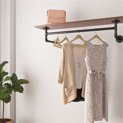 Industrial Minimal Pipe Clothing Rail Garment Rack Clothes Etsy