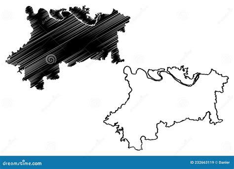 Mirzapur District Uttar Pradesh State, Republic of India Map Vector ...