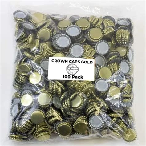 Kegthat Crown Caps Beer Bottle Caps Pack Of 100 Ideal For Home Brew