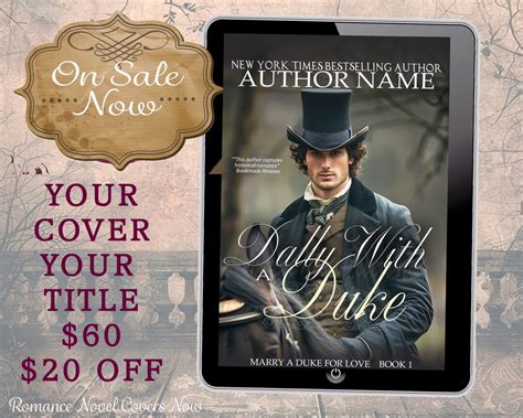 Premade Book Cover Historical Romance Dally With A Duke Victorian