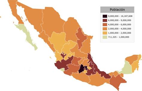 Mexican States By Population 2015 Es Anexo Entidades Federativas De