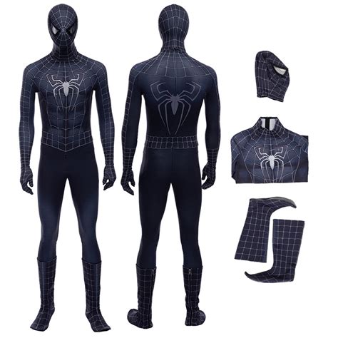 Adult Spider Man 3 Venom Spider-Man Halloween Cosplay Costume ...