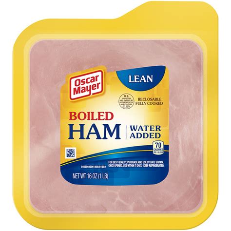 Oscar Mayer Lean Boiled Ham Sliced Lunch Meat With Water Added 16 Oz