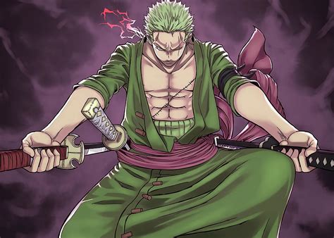 Roronoa Zoro One Piece Digital Art by Enid Monahan - Fine Art America