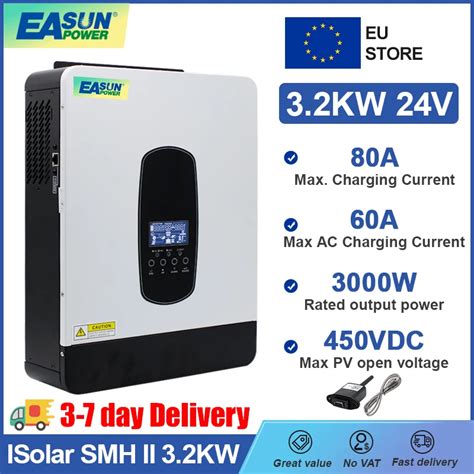 Easun Power Inversor Solar H Brido De Onda Sinusoidal Pura Kw Mppt