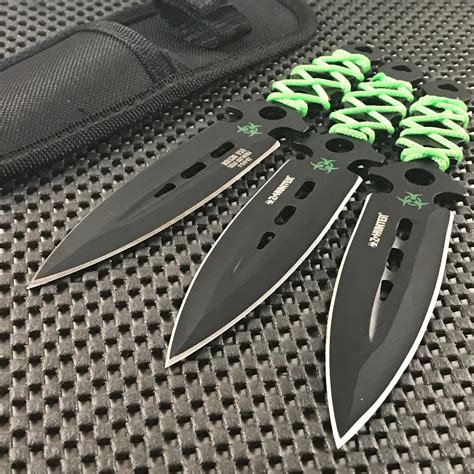 75 Z Hunter Throwing Knives Zombie Thrower Knives Set W Sheath