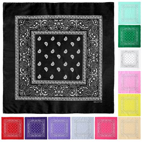 Pack Bandanas Multipurpose Cotton Novelty Paisley Bandana Headband