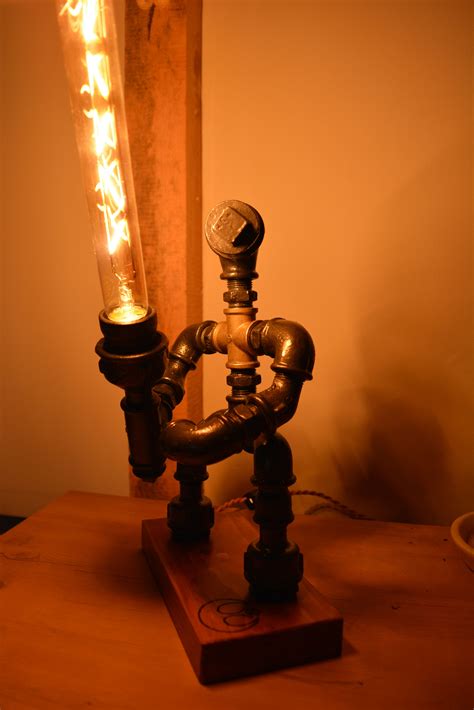 Pin On Handmade Steampunk Industrial Pipe Lamps With Edison Bulbs