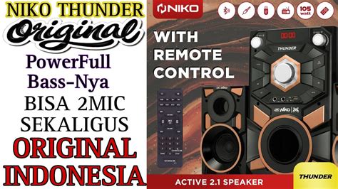 SPEAKER BLUETOOTH AKTIF TERBAIK NIKO THUNDER YouTube