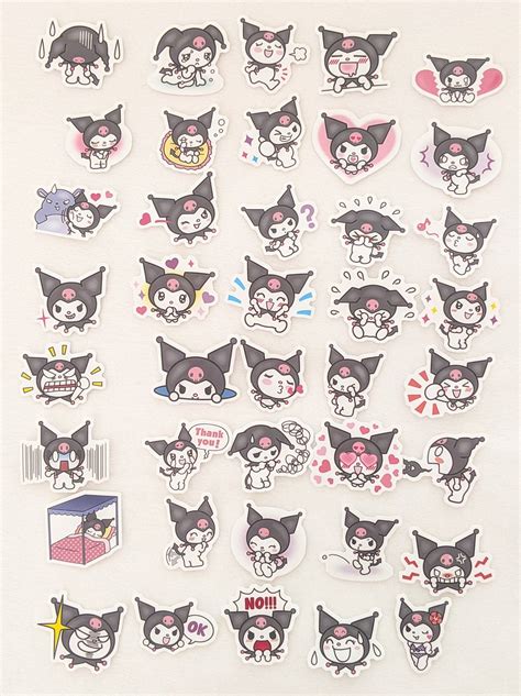 Kuromi 40 Pcs Assorted Diary Journal Scrapbook Stickers | Etsy | Cute ...