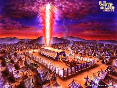 Tabernacle Fire And Camp Night Images Bible Bible Pictures