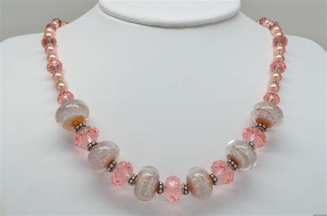 Grace Lampwork Beads Lc Carly Noel Necklace With Whispering Peach Boro