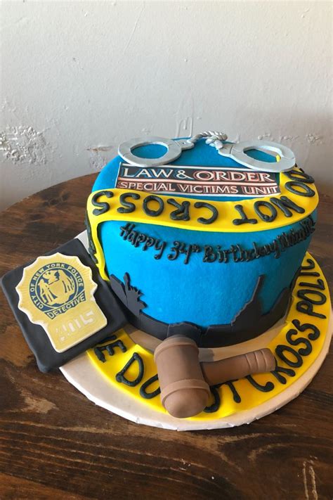 Law Order SVU Birthday Cake Adrienne Co Bakery Order Birthday