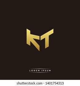 Kt Logo Letter Initial Logo Designs Stock Vector Royalty Free