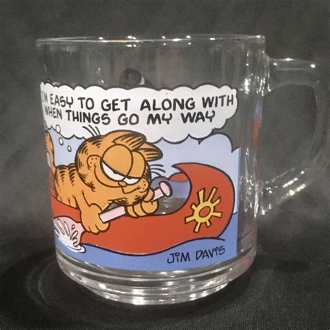 Vintage Anchor Hocking Mcdonalds Garfield Mug Im Easy To Get Along